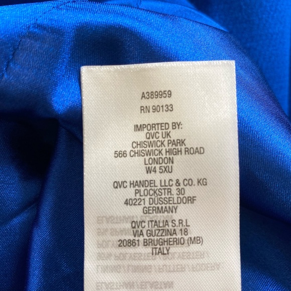 LÍNEA BY LOUIS DELL’OLIO 💙BLUE💙 V-NECK ZIP FRONT JACKET PLUS SIZE 14 🌟NWOT🌟 - Picture 13 of 16
